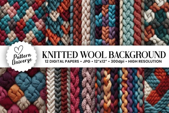 12 Knitted Wool Texture Backgrounds for Your Next Project