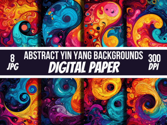 Abstract Yin Yang Backgrounds: A Designer's Guide to Balance