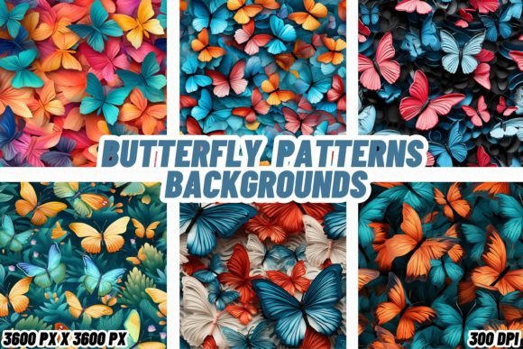 Butterfly Patterns Backgrounds: A Kaleidoscope of Digital Elegance
