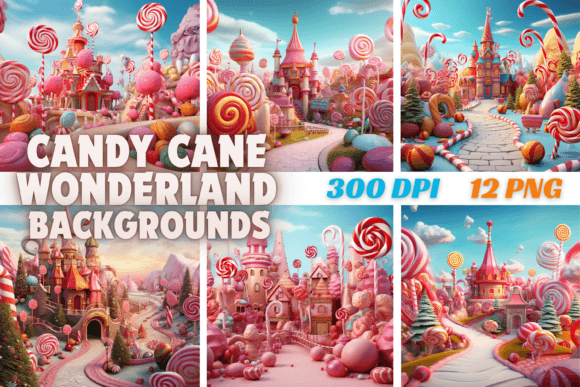 Candy Cane Wonderland Backgrounds: A Sweet Visual Escape