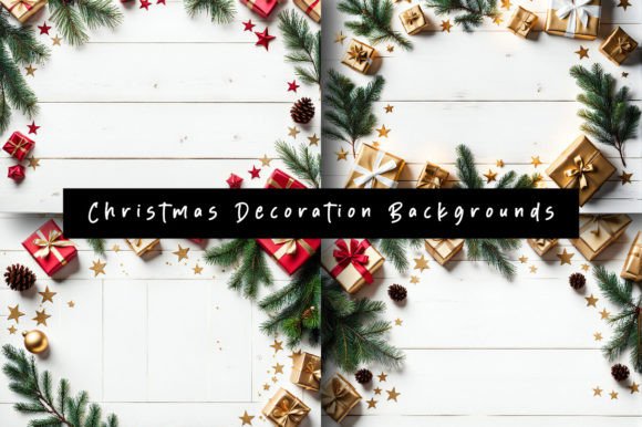 Christmas Decorative Wooden Backgrounds for Holiday Design