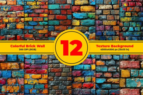 Colorful Brick Wall Texture Backgrounds: A Designer's Go-To Asset