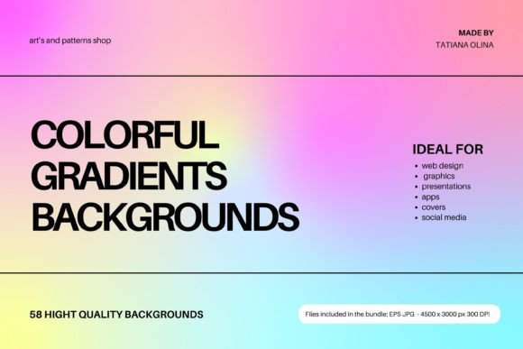 Colorful Gradient Backgrounds Bundle: A Modern Design Toolkit