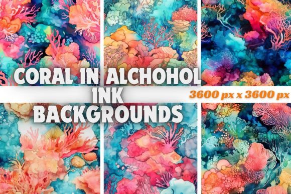 Coral in Alcohol Ink: Fluid Art for Digital Spaces