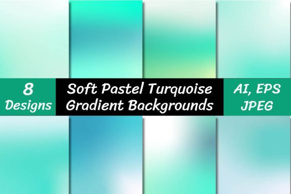 Elevate Your Designs with Pastel Turquoise Gradient Backgrounds