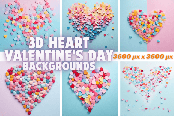 Elevate Your Valentine's Projects with 3D Heart Backgrounds