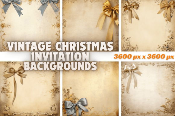 Evoke Yesteryears with Vintage Christmas Invitation Backgrounds