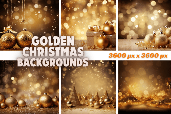 Golden Christmas Backgrounds: Infusing Holiday Designs with Warmth