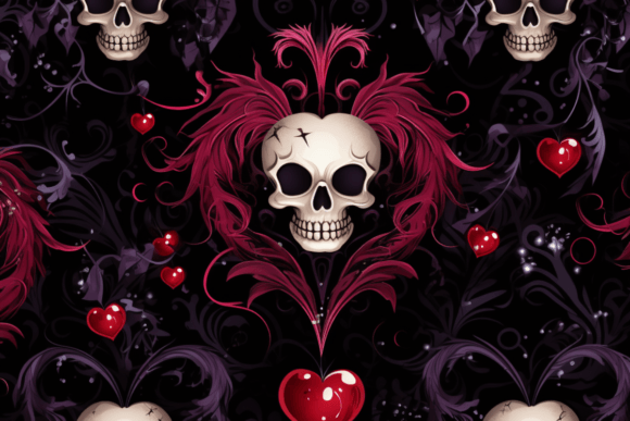 Gothic Valentine’s Day Backgrounds: Merging Romance with Dark Elegance