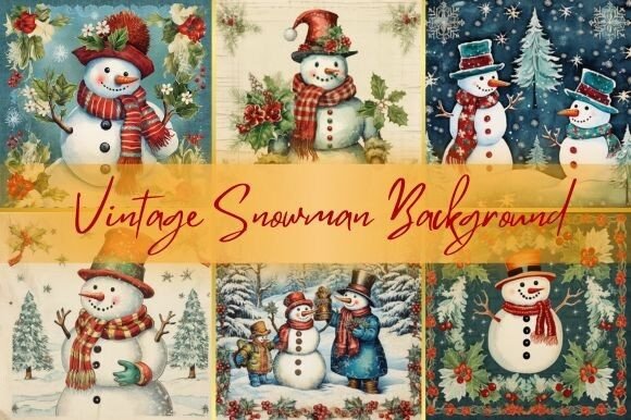 Infuse Nostalgic Charm into Your Designs with Vintage Snowman Backgrounds