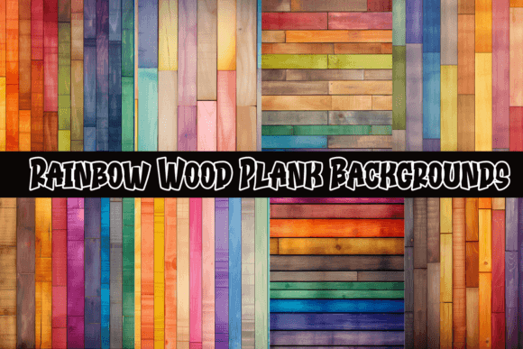 Infusing Joy into Design with Rainbow Wood Plank Backgrounds