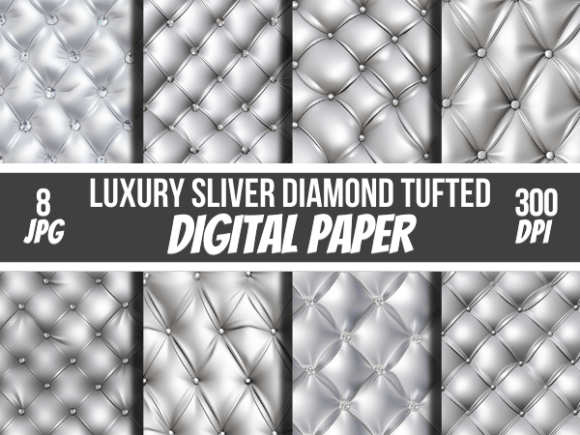 Silver Diamond Tufted Papers: A Textured Digital Asset for Modern Design