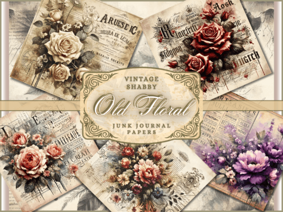 Timeless Beauty: Vintage Floral Junk Journal Backgrounds