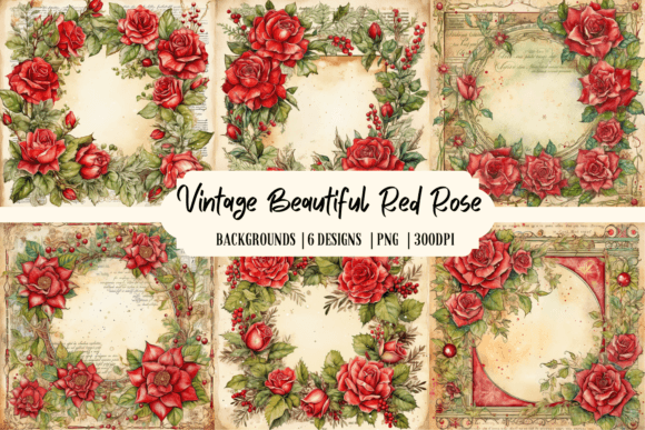 Timeless Elegance: Using Vintage Red Rose Backgrounds