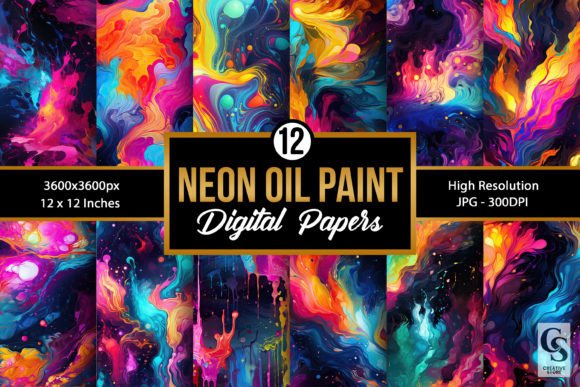 Transform Projects with Neon Oil Paint Seamless Backgrounds