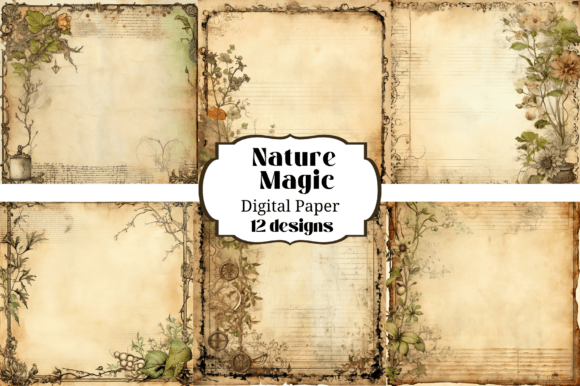 Unlock Enchanting Designs with Nature Magic Digital Paper Backgrounds