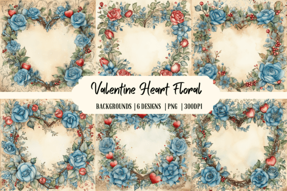 Valentine Heart Floral Backgrounds: Your Versatile Design Asset