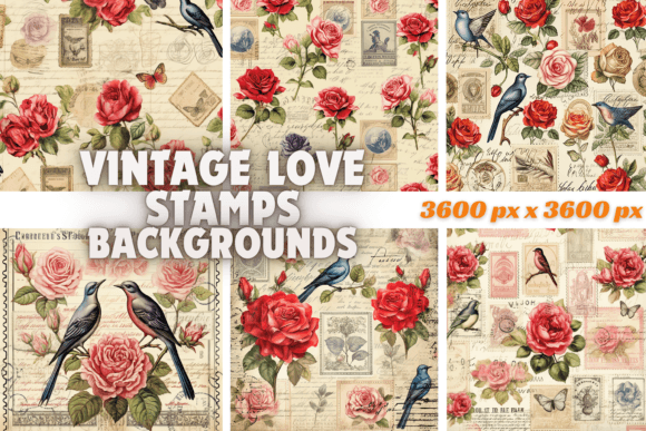 Vintage Love Stamps Backgrounds: A Designer's Guide to Nostalgic Romance