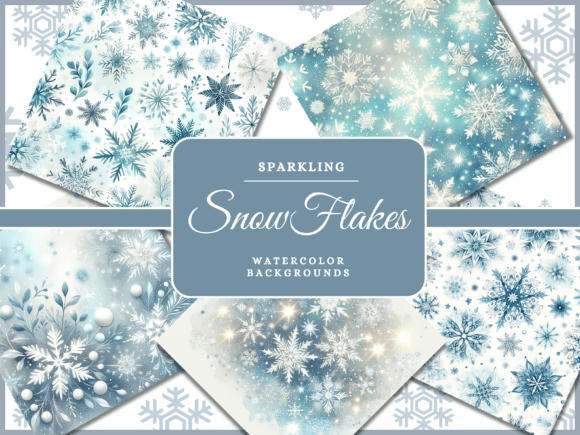 Watercolor Snowflakes Winter Backgrounds: A Designer's Guide